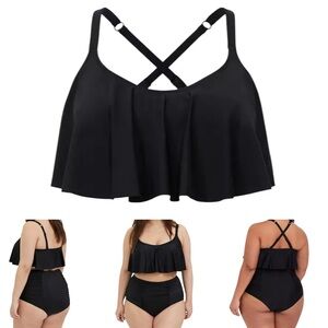 Torrid Wireless Straight Flounce Bikini Top 1X 14/16